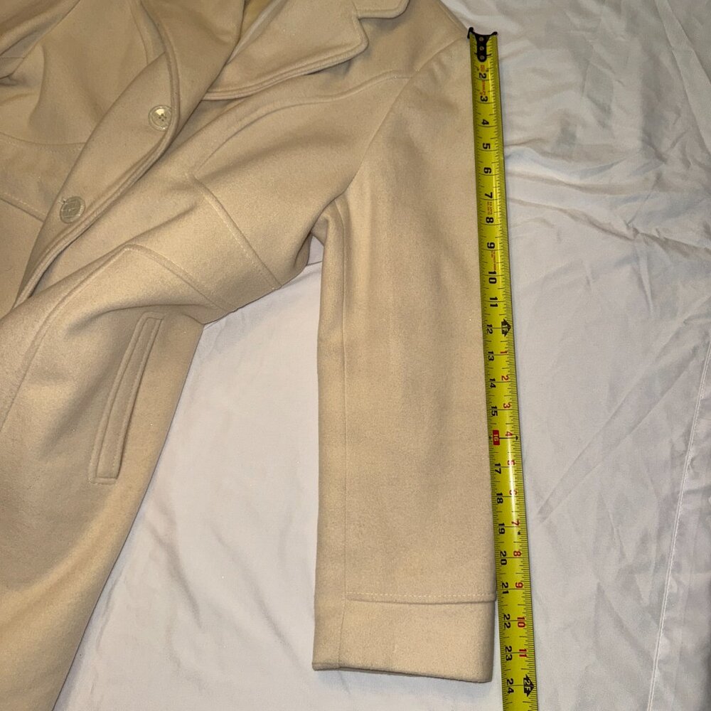 Kenneth Cole Winter Coat Size 16 80%Wool/20% Nylon Ivory Winter White - Picture 6 of 10